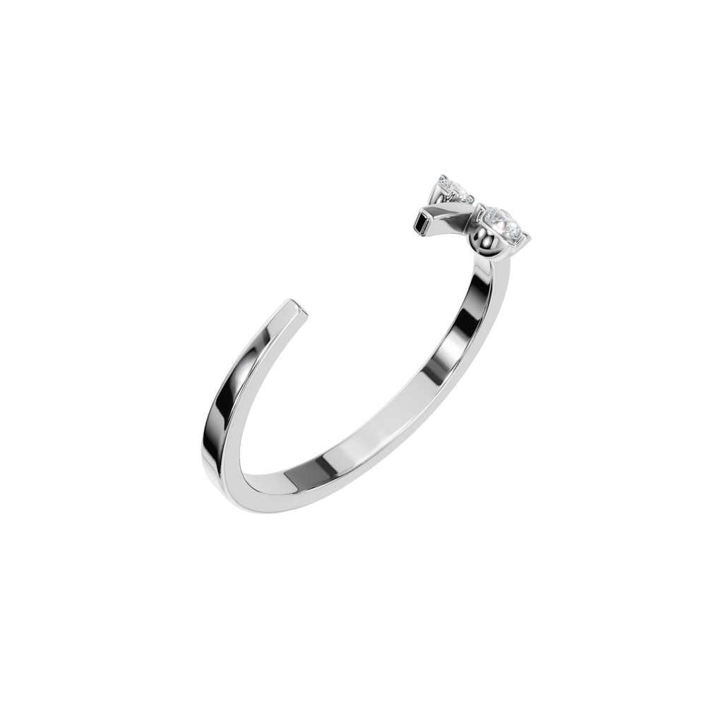 ROUND 2 STONE OPEN WEDDING BAND