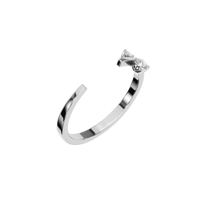 ROUND 2 STONE OPEN WEDDING BAND - M&D Signature Jewels