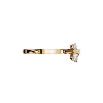 ROUND 2 STONE OPEN WEDDING BAND - M&D Signature Jewels