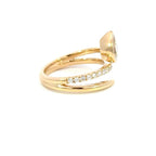 PEAR FANCY PAVE WEDDING RING