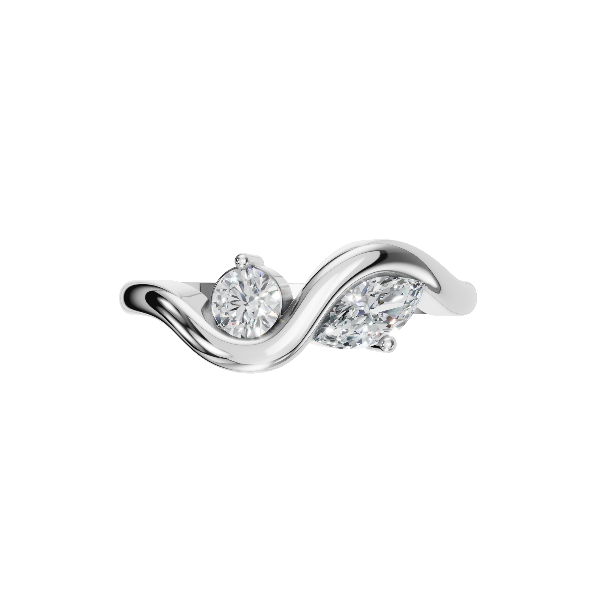 ROUND MARQUISE WEDDING RING