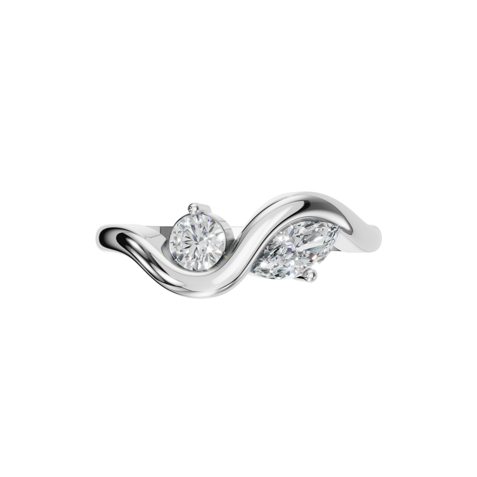 TWO STONE WEDDING RING - M&D Signature Jewels