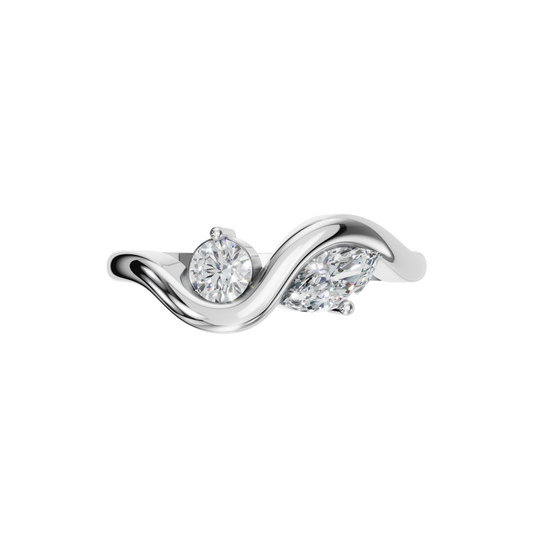 TWO STONE WEDDING RING
