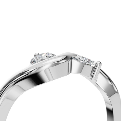ROUND MARQUISE WEDDING RING - M&D Signature Jewels