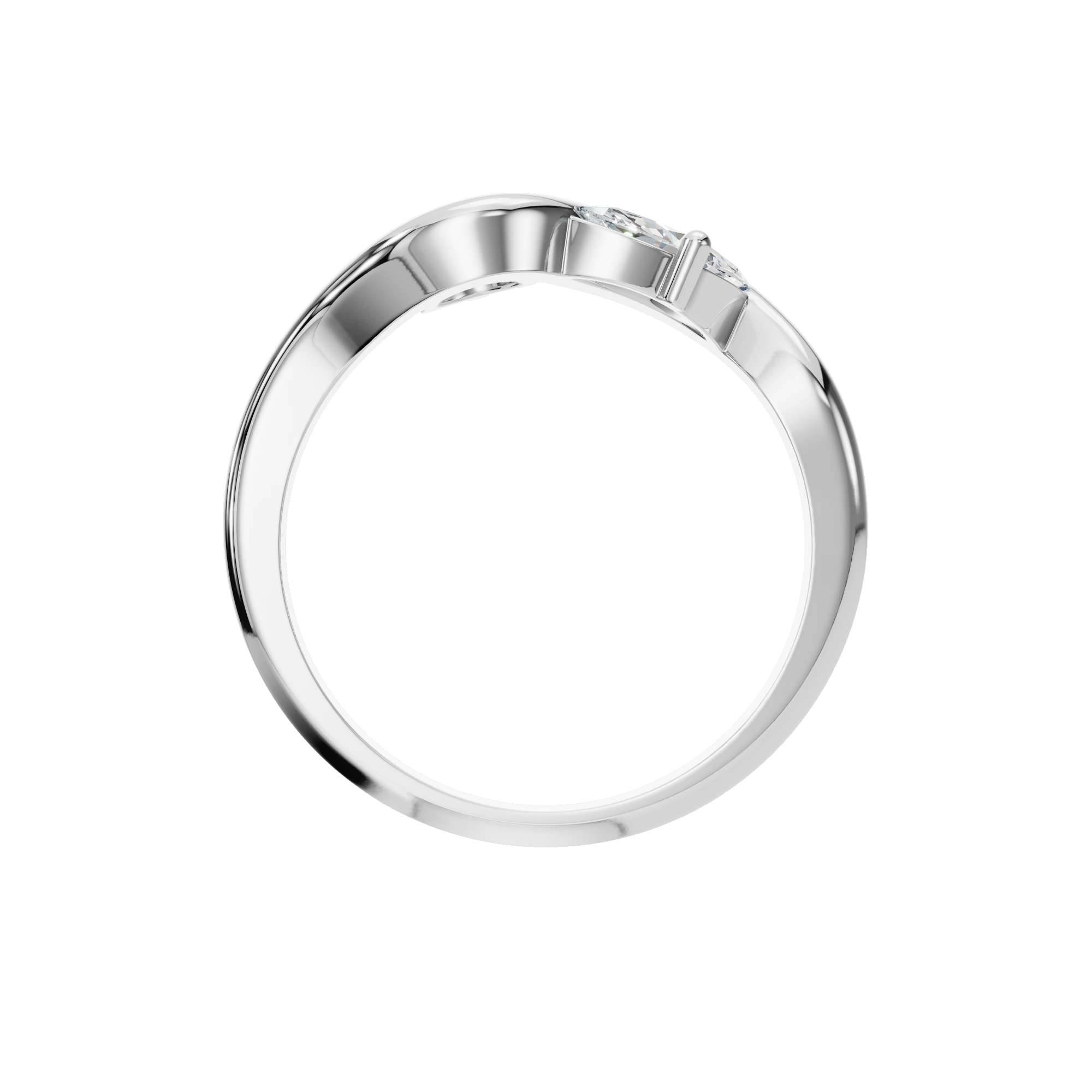 TWO STONE WEDDING RING