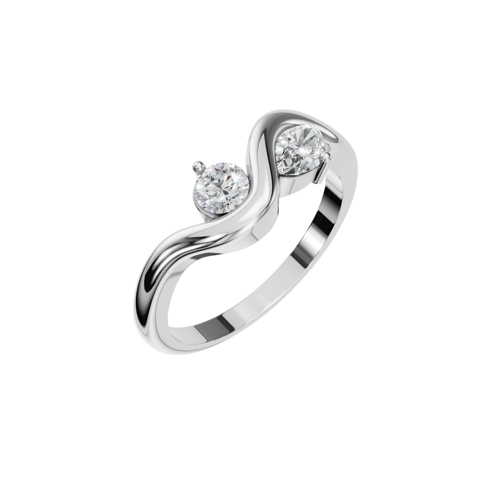 TWO STONE WEDDING RING