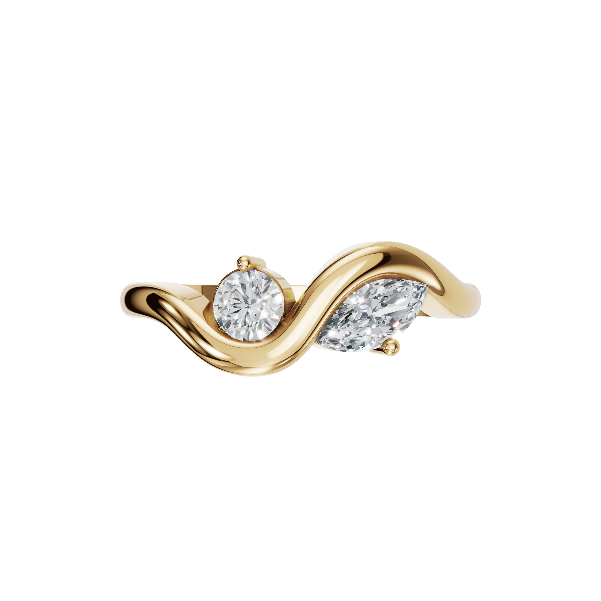 TWO STONE WEDDING RING