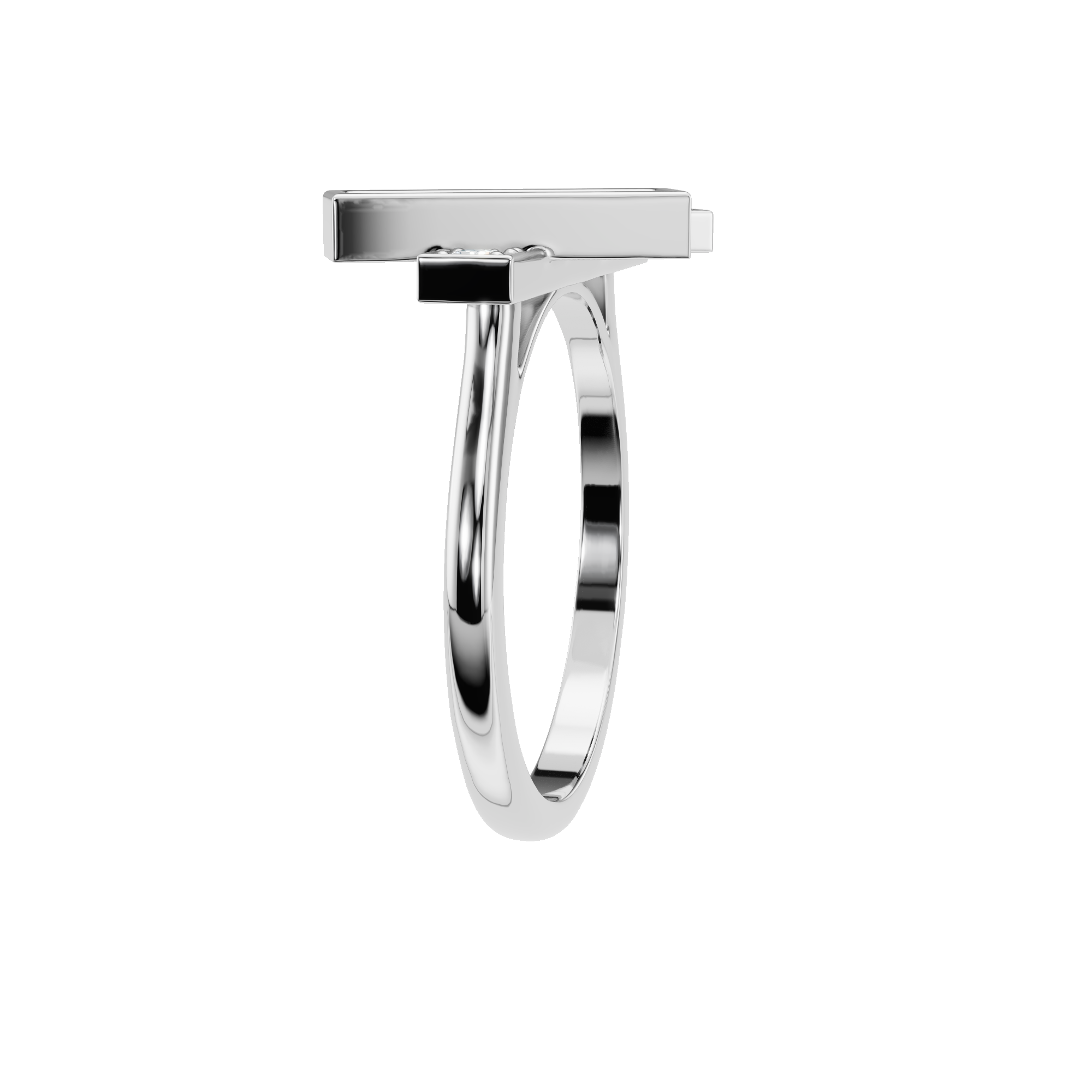 BAGUETTE ROUND WEDDING BAND