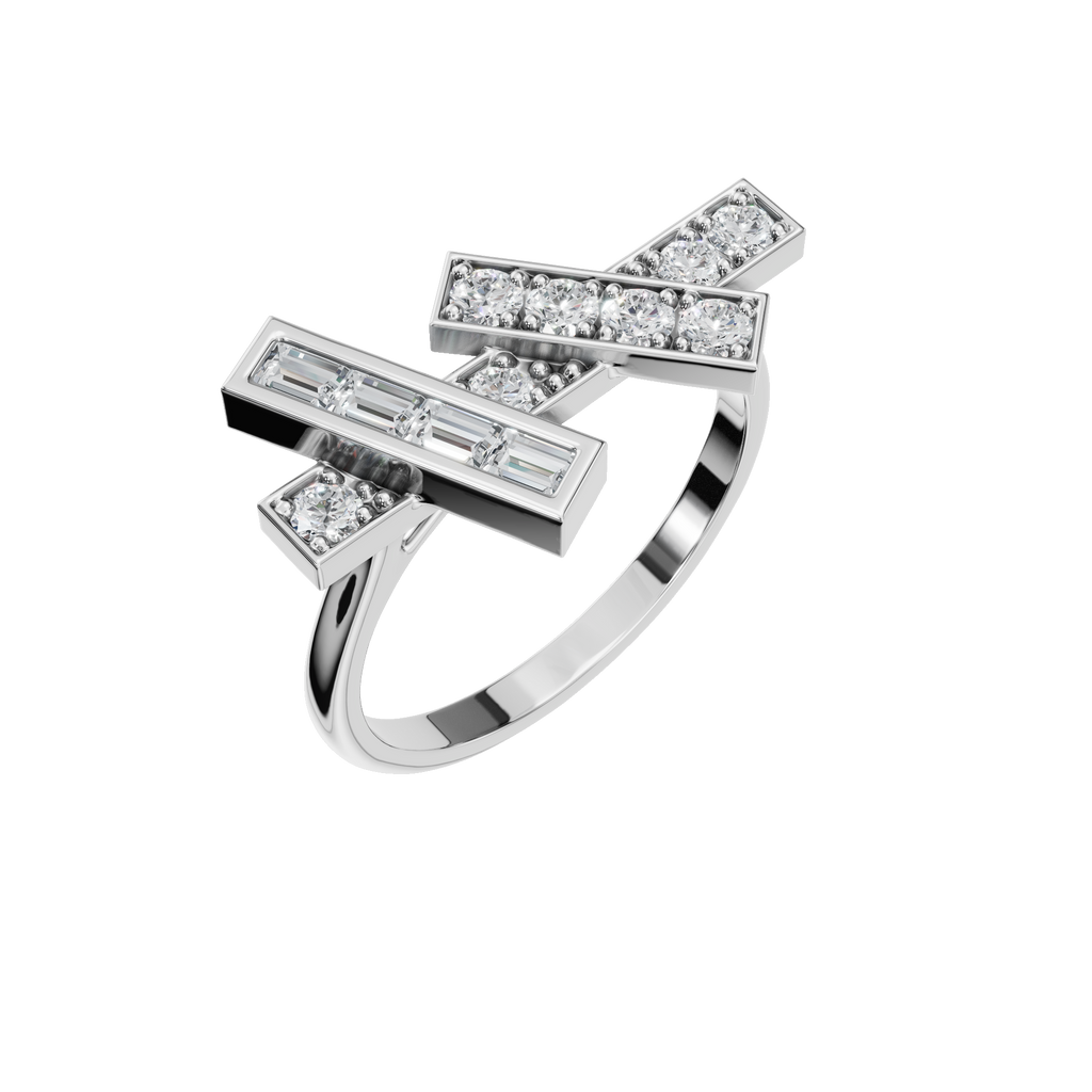 BAGUETTE ROUND WEDDING BAND