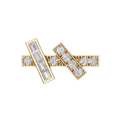 BAGUETTE ROUND WEDDING BAND - M&D Signature Jewels