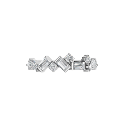 BAGUETTE ROUND MARQUISE WEDDING BAND - M&D Signature Jewels