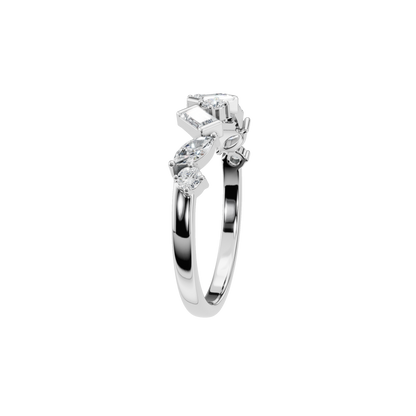 BAGUETTE ROUND MARQUISE WEDDING BAND - M&D Signature Jewels