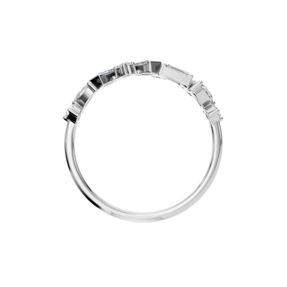 BAGUETTE ROUND MARQUISE WEDDING BAND - M&D Signature Jewels