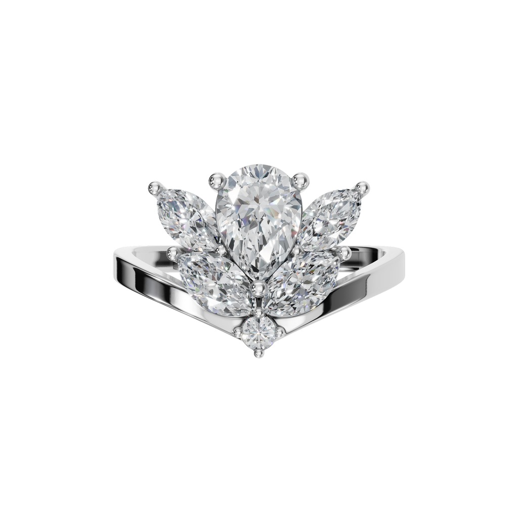 PEAR MARQUISE FANCY WEDDING BAND