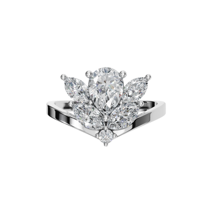 PEAR MARQUISE FANCY WEDDING BAND - M&D Signature Jewels