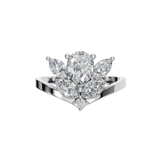 PEAR MARQUISE FANCY WEDDING BAND