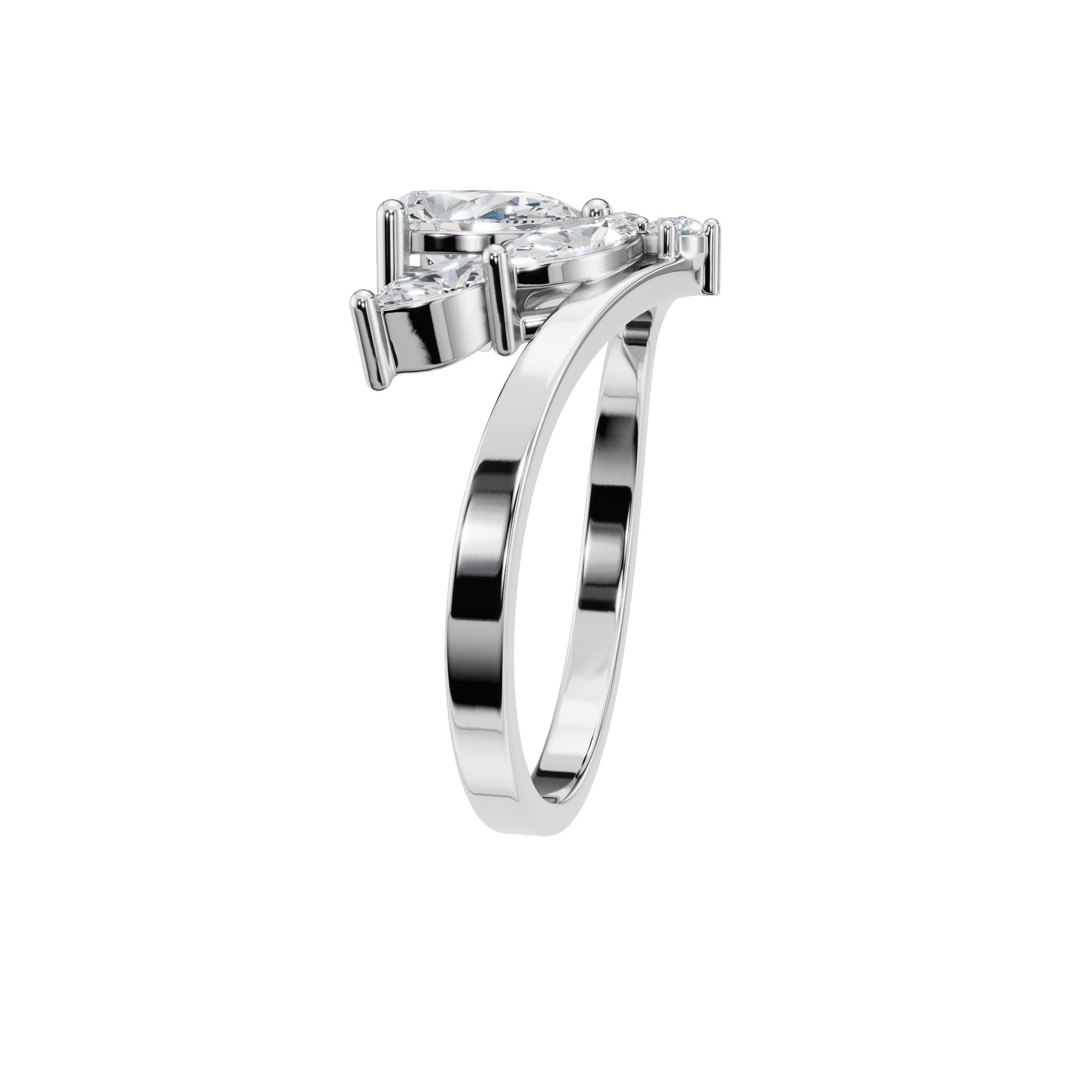 PEAR MARQUISE FANCY WEDDING BAND