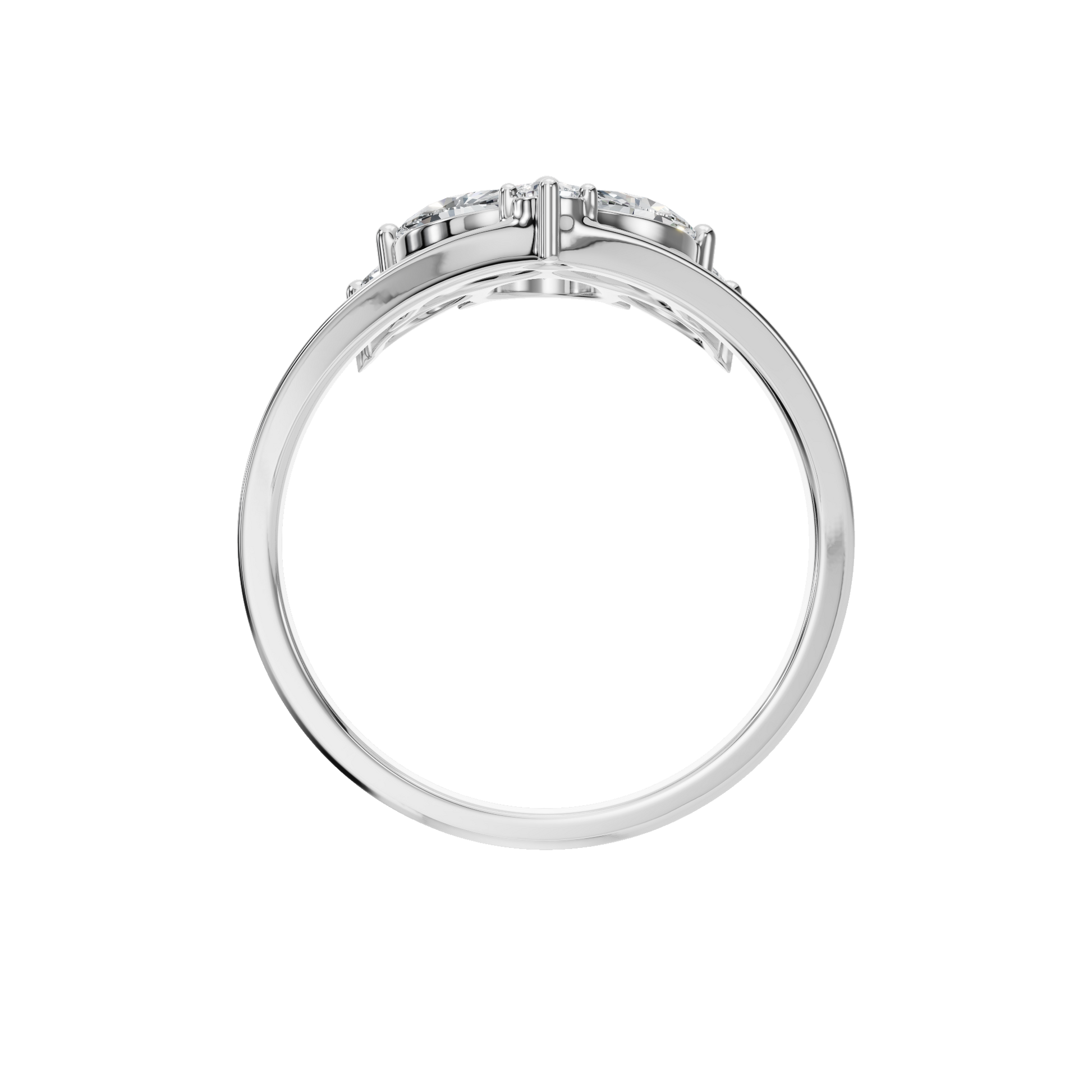 PEAR MARQUISE FANCY WEDDING BAND - M&D Signature Jewels