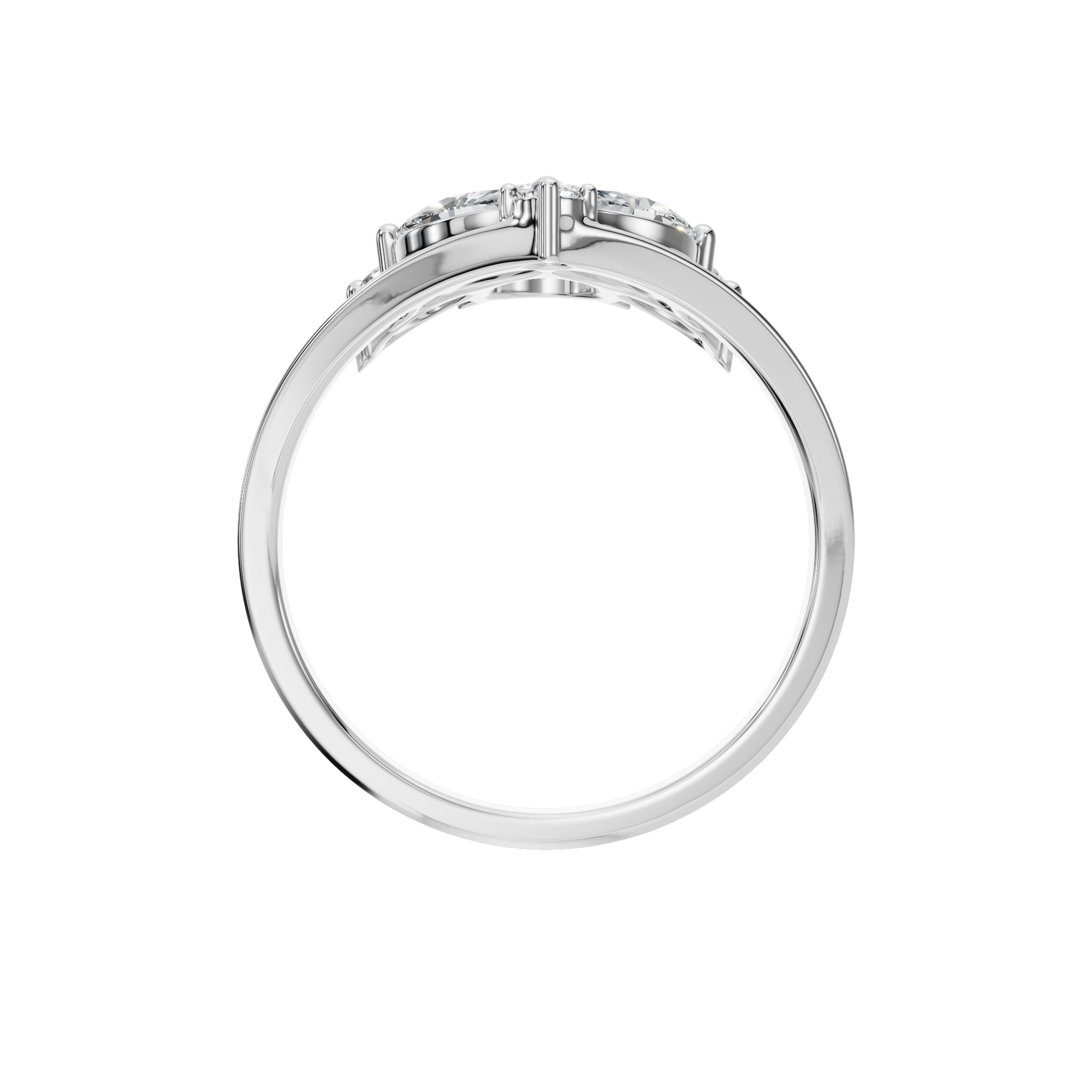 PEAR MARQUISE FANCY WEDDING BAND