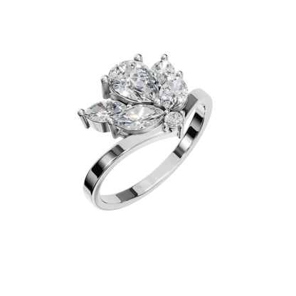PEAR MARQUISE FANCY WEDDING BAND - M&D Signature Jewels