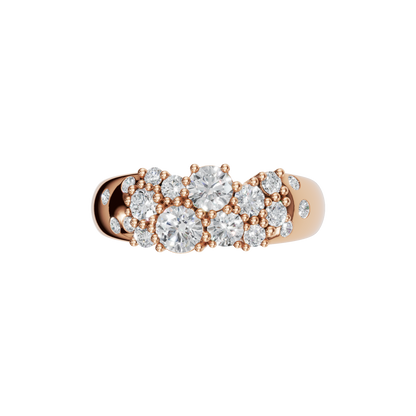 ROUND CLUSTER WEDDING BAND - M&D Signature Jewels