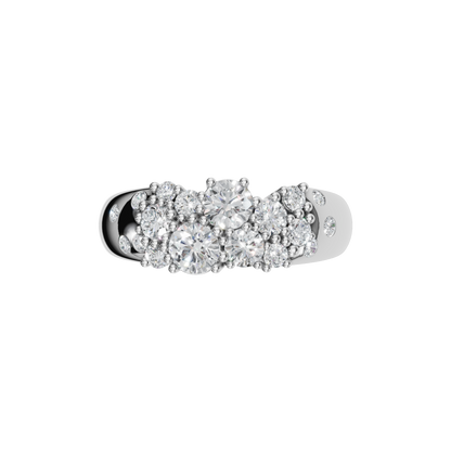 ROUND CLUSTER WEDDING BAND - M&D Signature Jewels