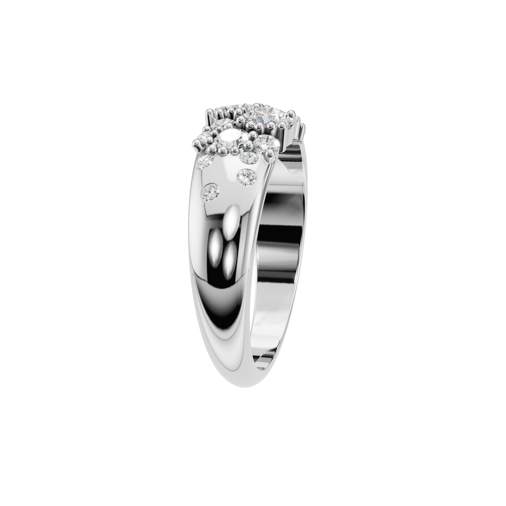 ROUND CLUSTER WEDDING BAND