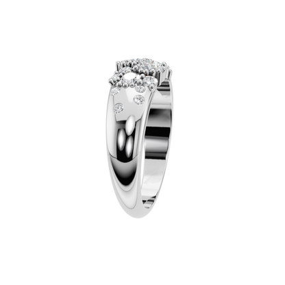 ROUND CLUSTER WEDDING BAND - M&D Signature Jewels