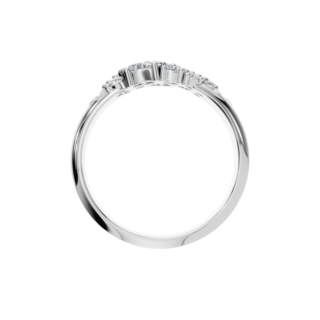 ROUND CLUSTER WEDDING BAND