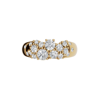 ROUND CLUSTER WEDDING BAND - M&D Signature Jewels