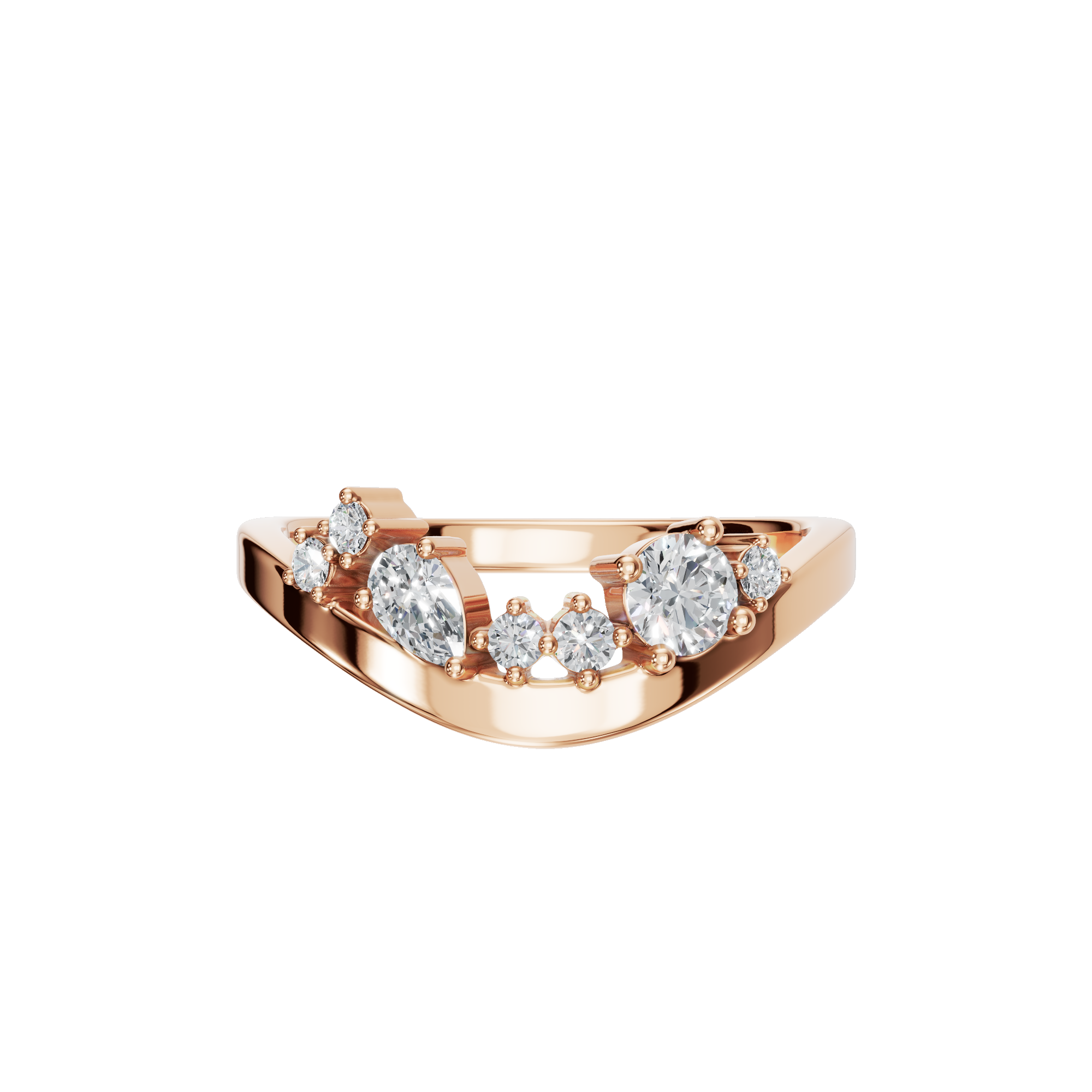 FLOATING DIAMOND WEDDING BAND