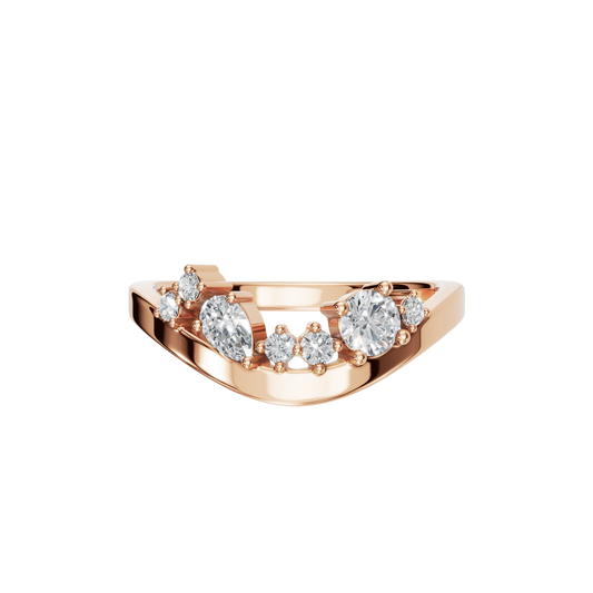 FLOATING DIAMOND WEDDING BAND - M&D Signature Jewels