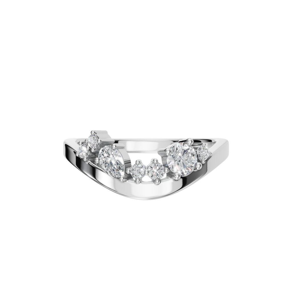 FLOATING DIAMOND WEDDING BAND