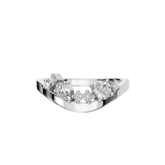 FLOATING DIAMOND WEDDING BAND