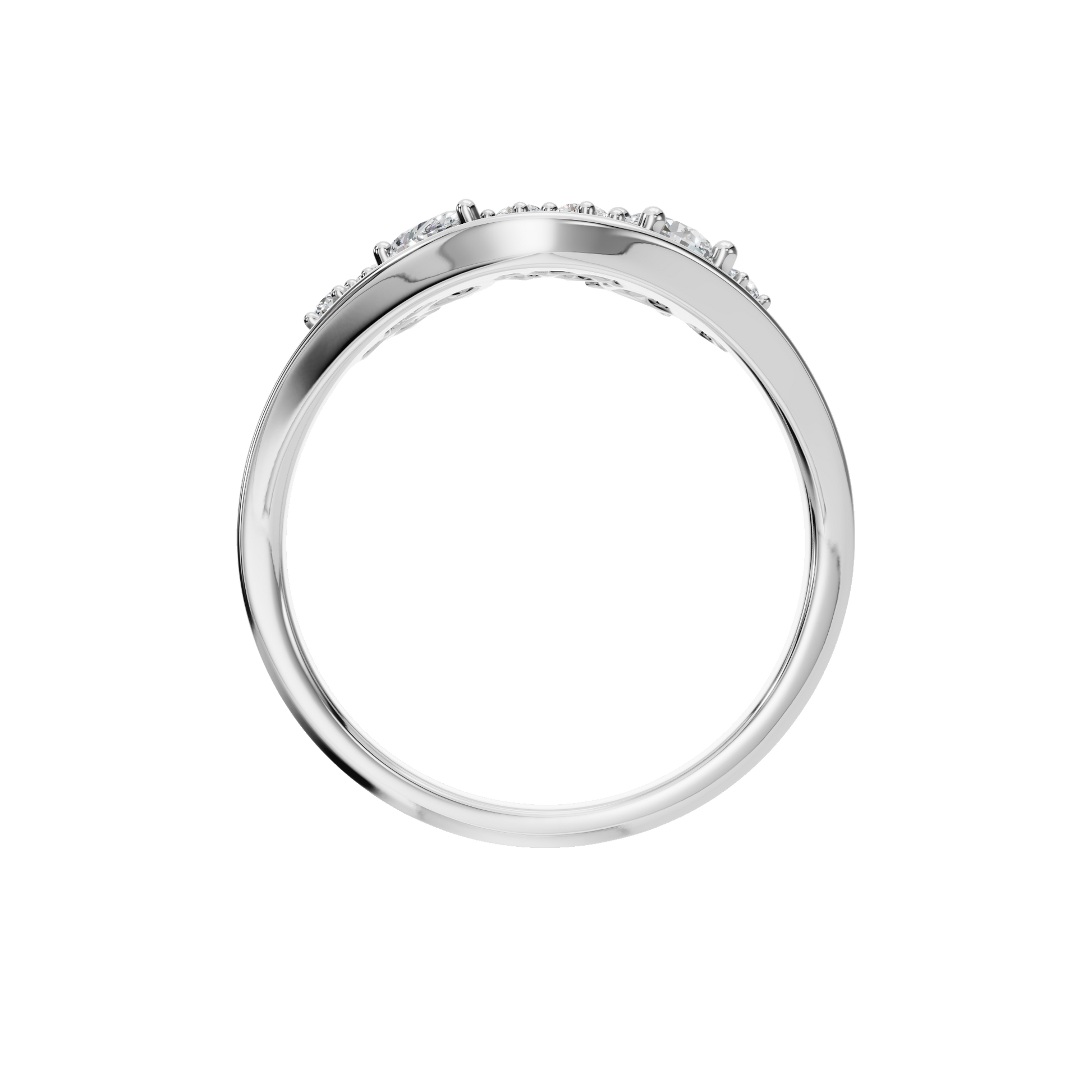 FLOATING DIAMOND WEDDING BAND - M&D Signature Jewels