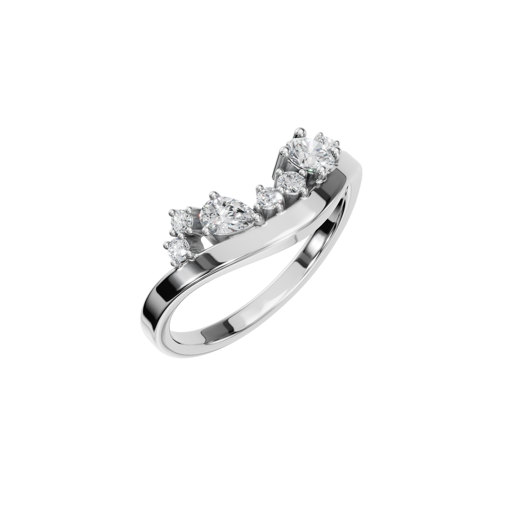 FLOATING DIAMOND WEDDING BAND