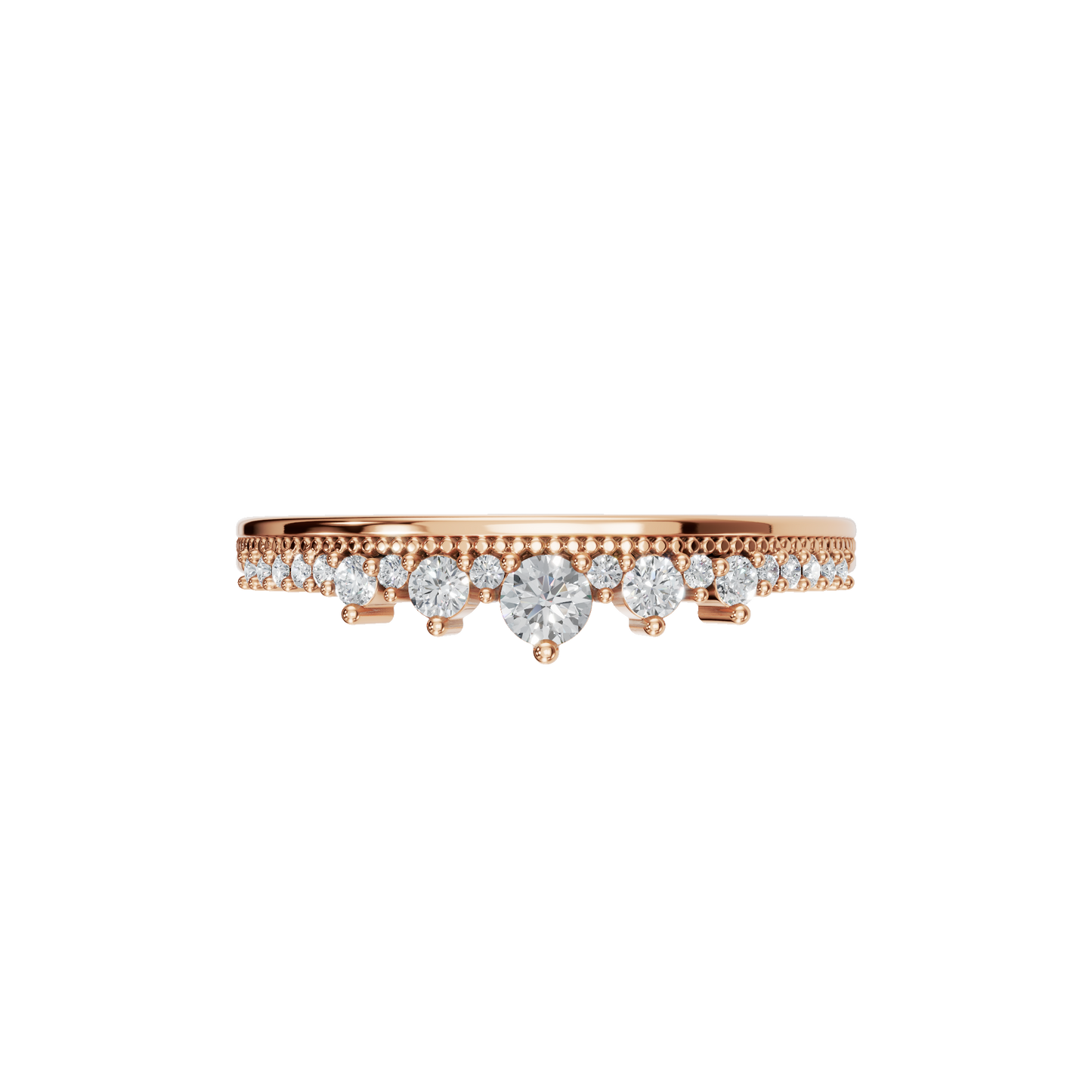 ROUND CROWN WEDDING BAND - M&D Signature Jewels