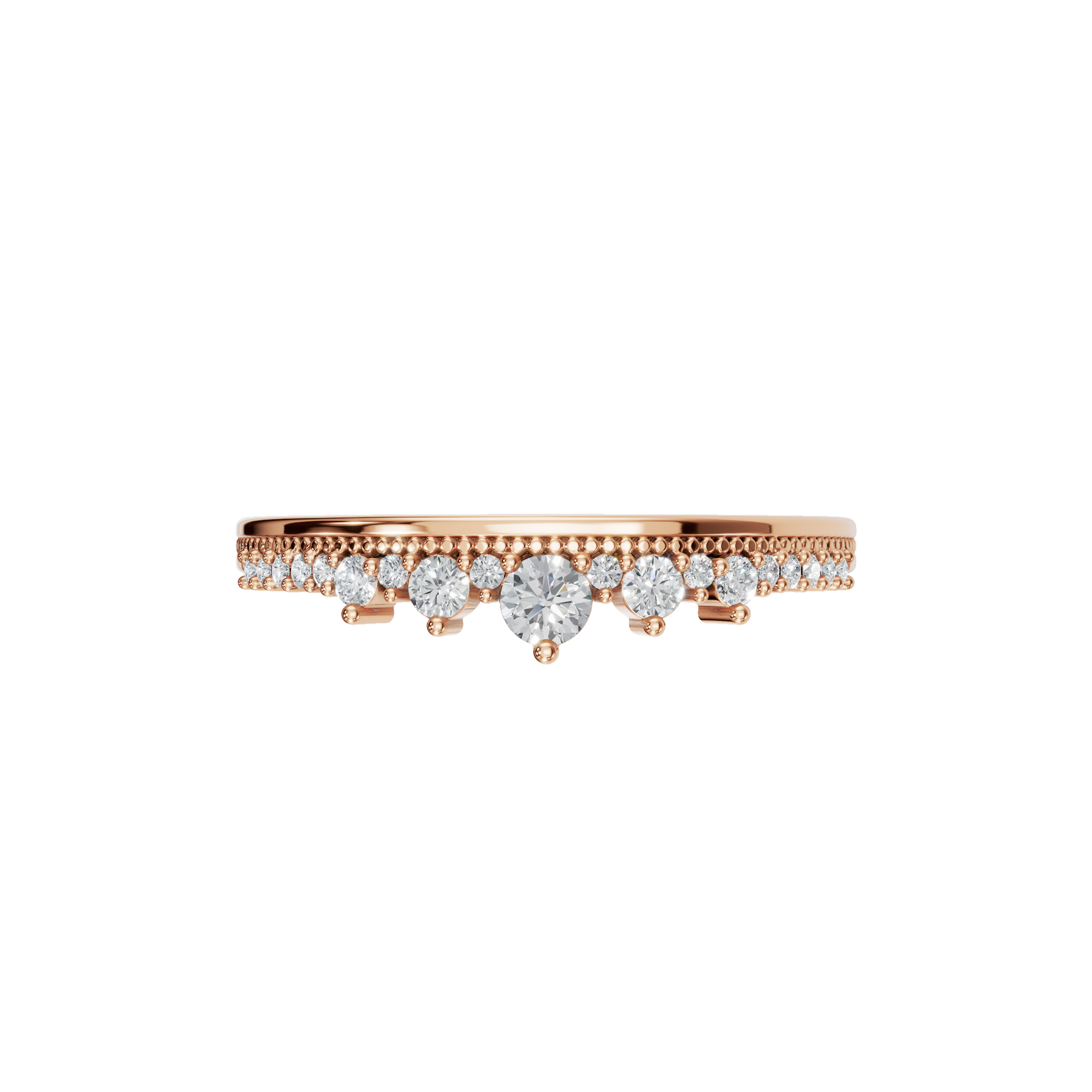 ROUND CROWN WEDDING BAND - M&D Signature Jewels