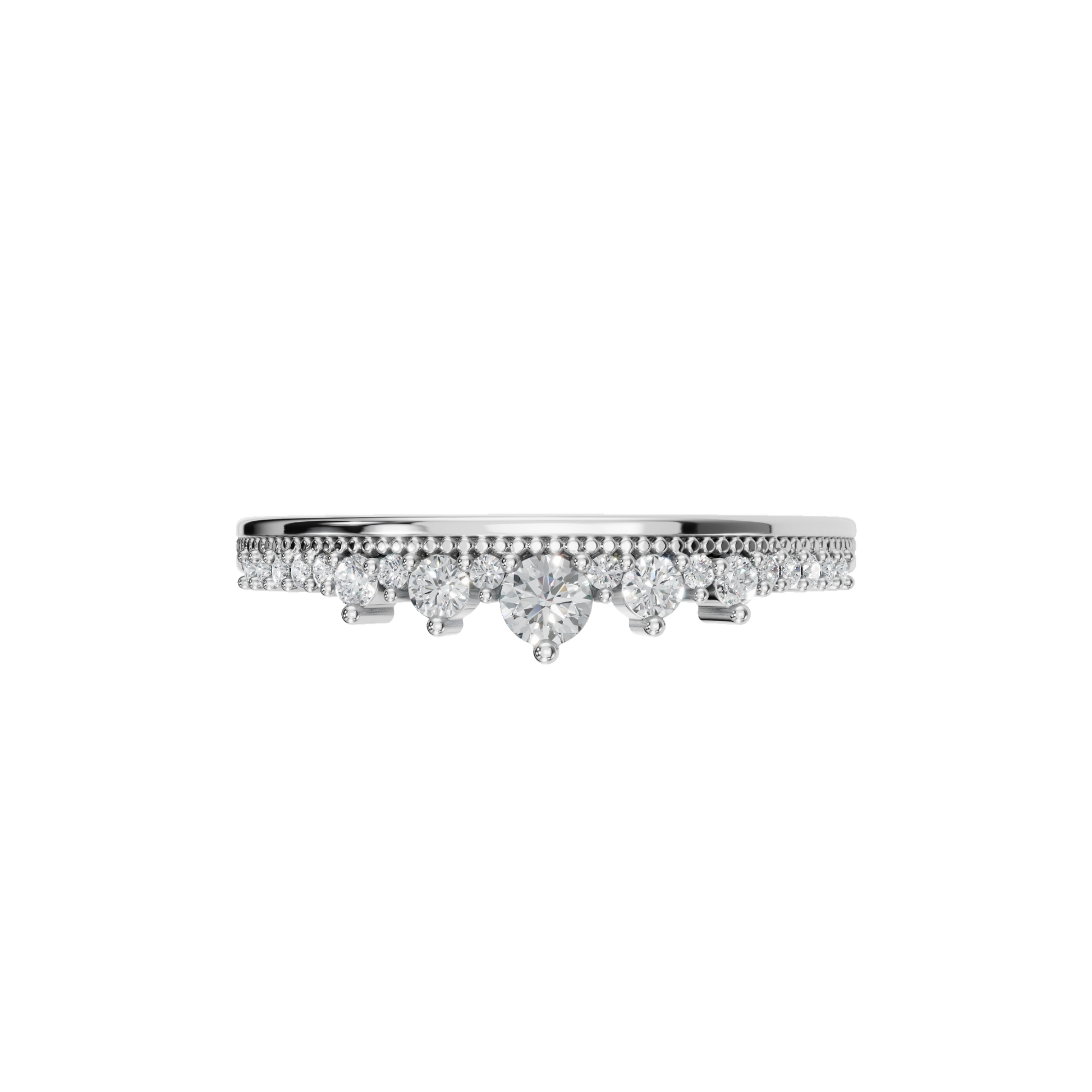ROUND CROWN WEDDING BAND - M&D Signature Jewels
