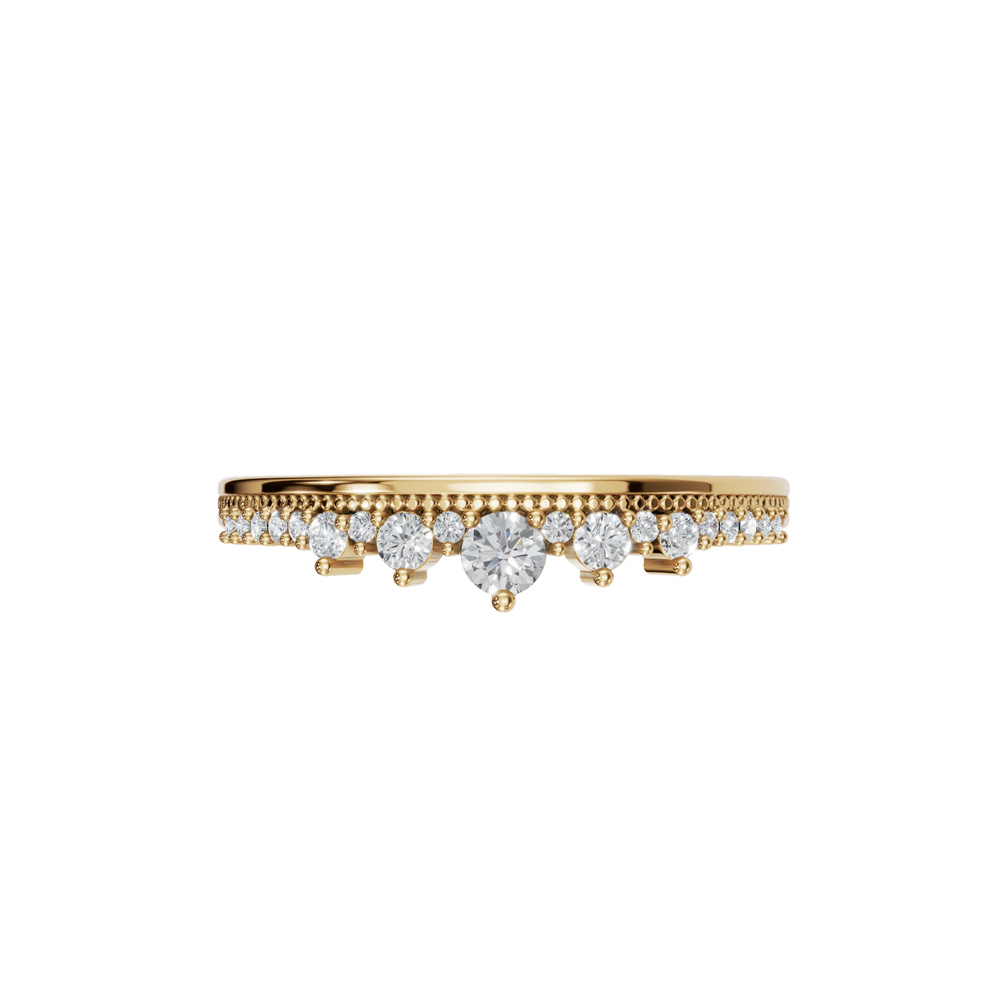 ROUND CROWN WEDDING BAND - M&D Signature Jewels