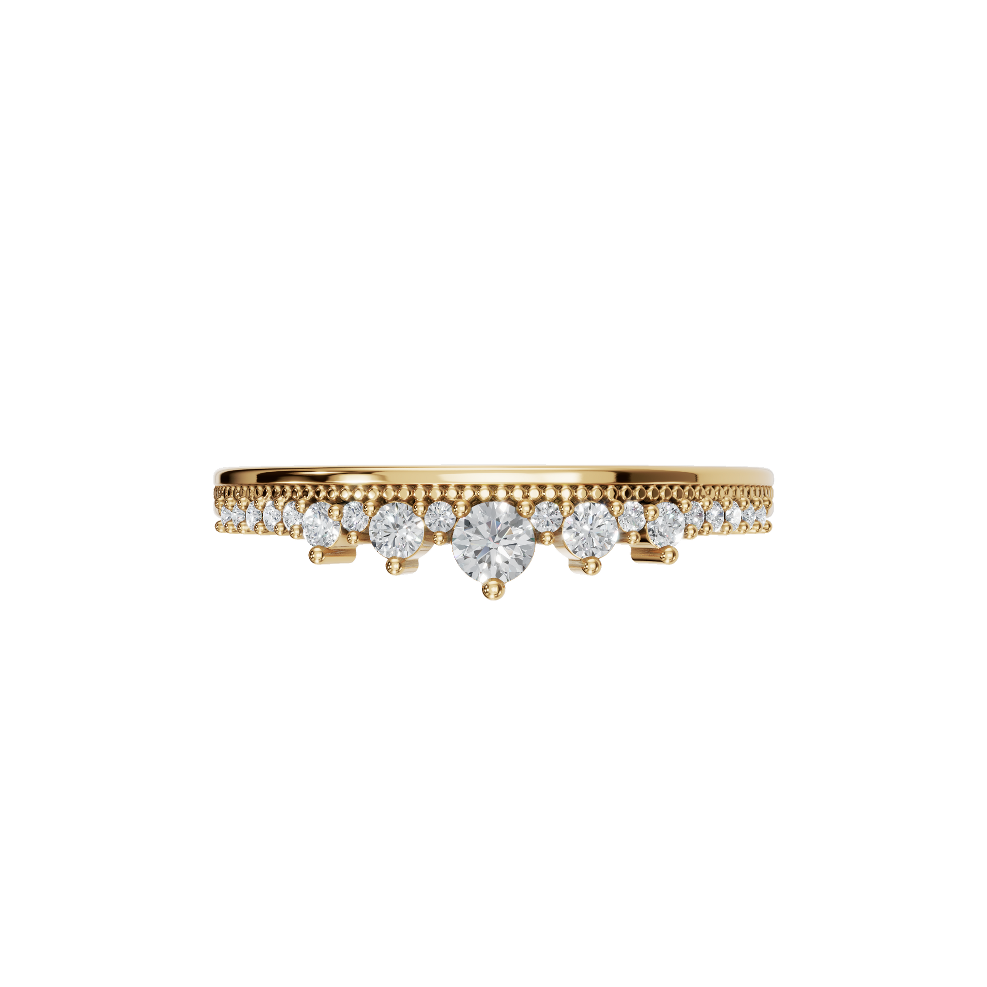 ROUND CROWN WEDDING BAND - M&D Signature Jewels