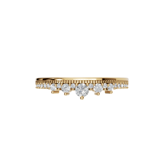 ROUND CROWN WEDDING BAND - M&D Signature Jewels