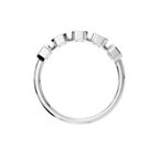 EMERALD BEZEL HALF ETERNITY WEDDING BAND