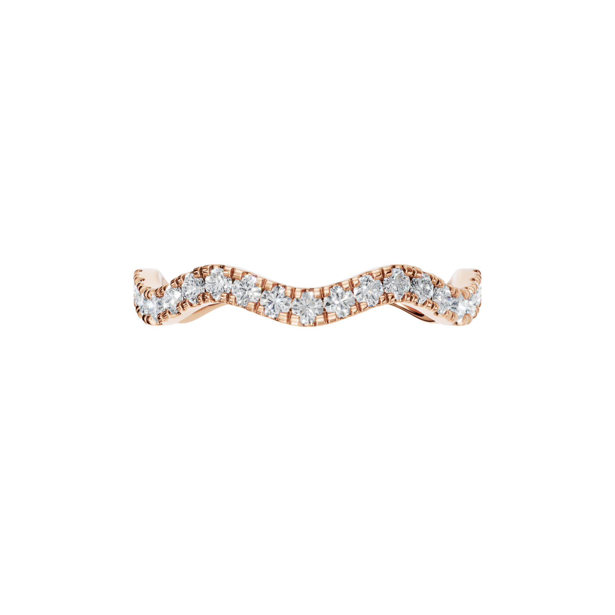 ROUND WAVE WEDDING BAND