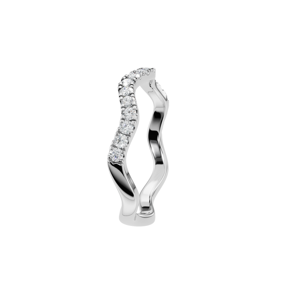 ROUND WAVE WEDDING BAND