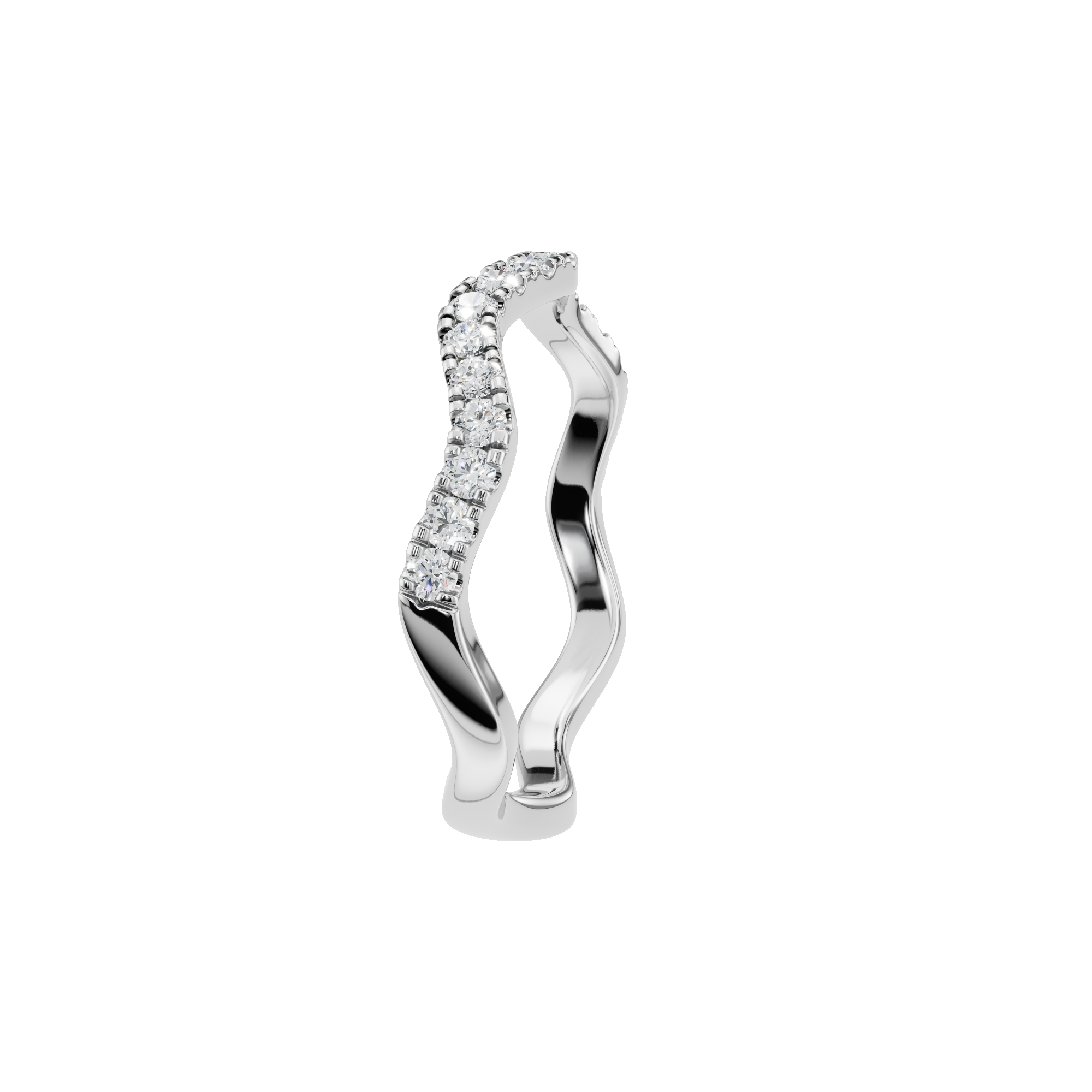 ROUND WAVE WEDDING BAND