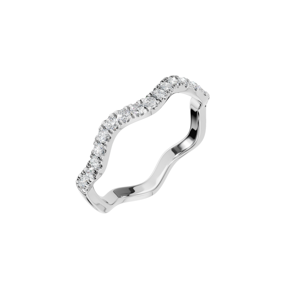 ROUND WAVE WEDDING BAND