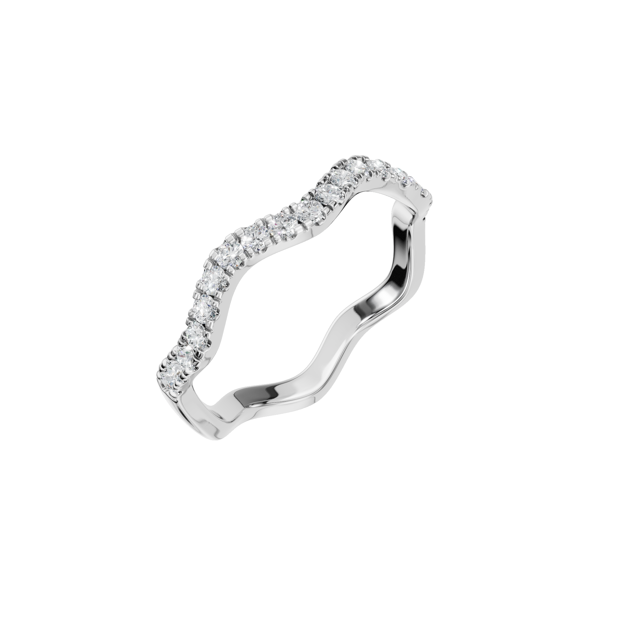 ROUND WAVE WEDDING BAND