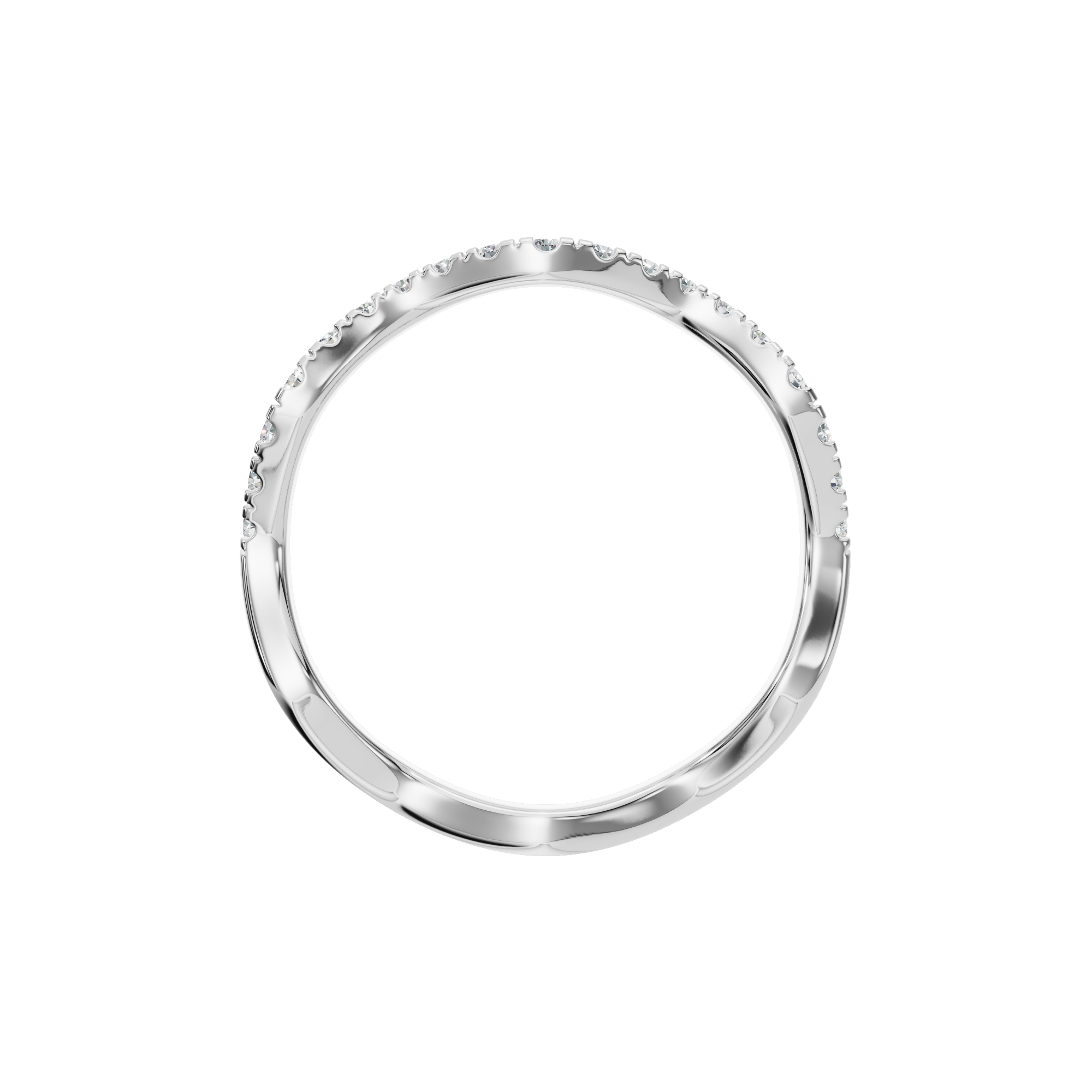 ROUND WAVE WEDDING BAND