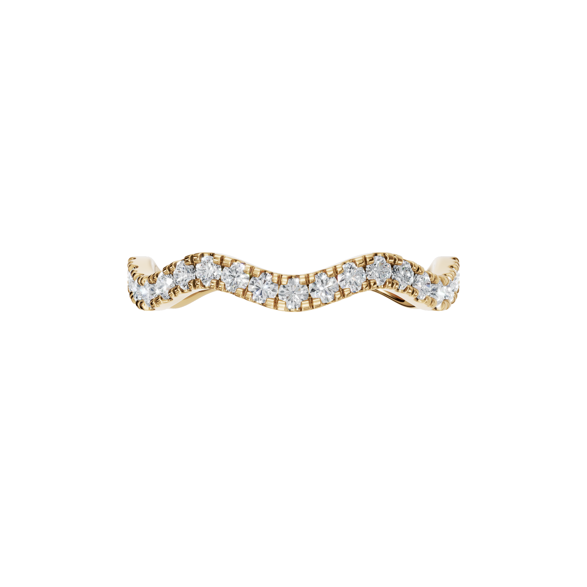 ROUND WAVE WEDDING BAND